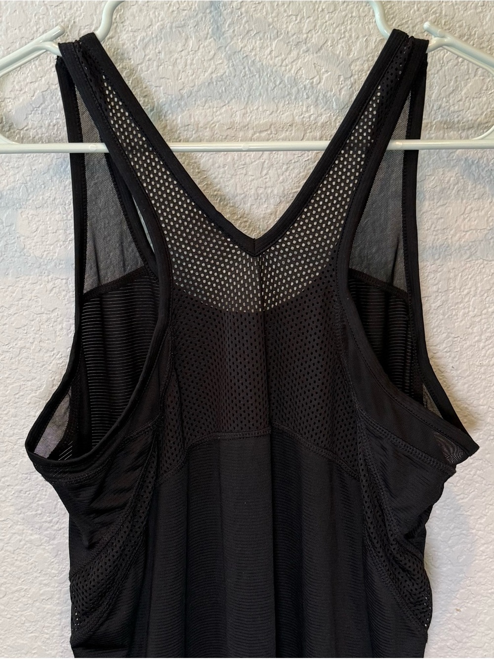 Black Mesh Racerback Tank Top - Picture 3 of 3